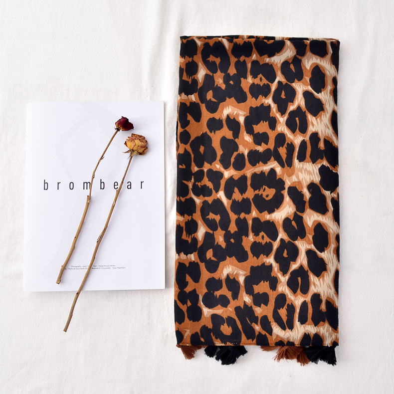 Hijab Premium | Viscose Imprimé Léopard