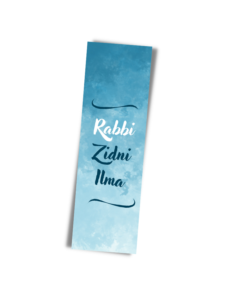 Marque-Page | Rabbi Zidni Ilma Bleu