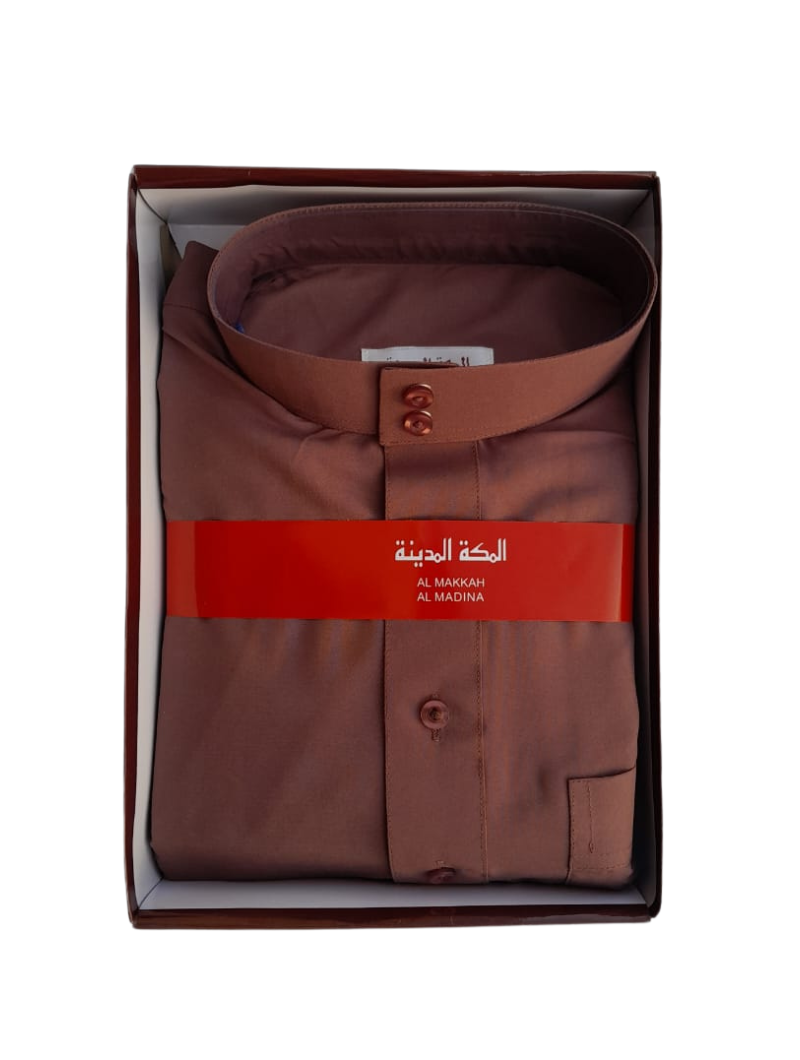 Qamis Homme | Standard Couleurs Unies - Col Mao