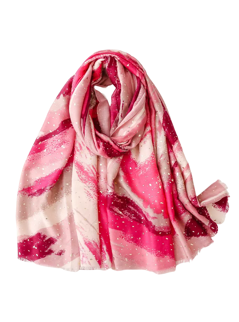 Hijab Premium | Nuances Roses avec finitions dorées