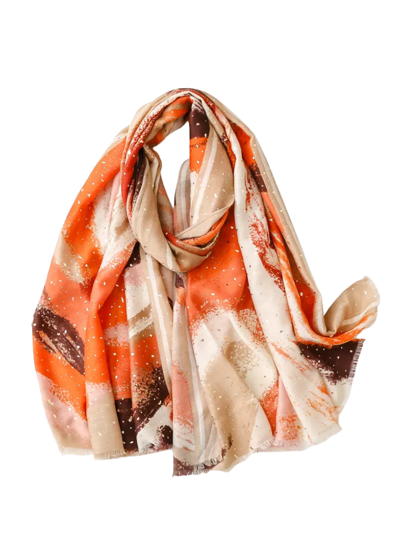 Hijab Premium | Nuances Beiges avec finitions dorées