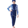 Burkini enfant - Bleu fleurette