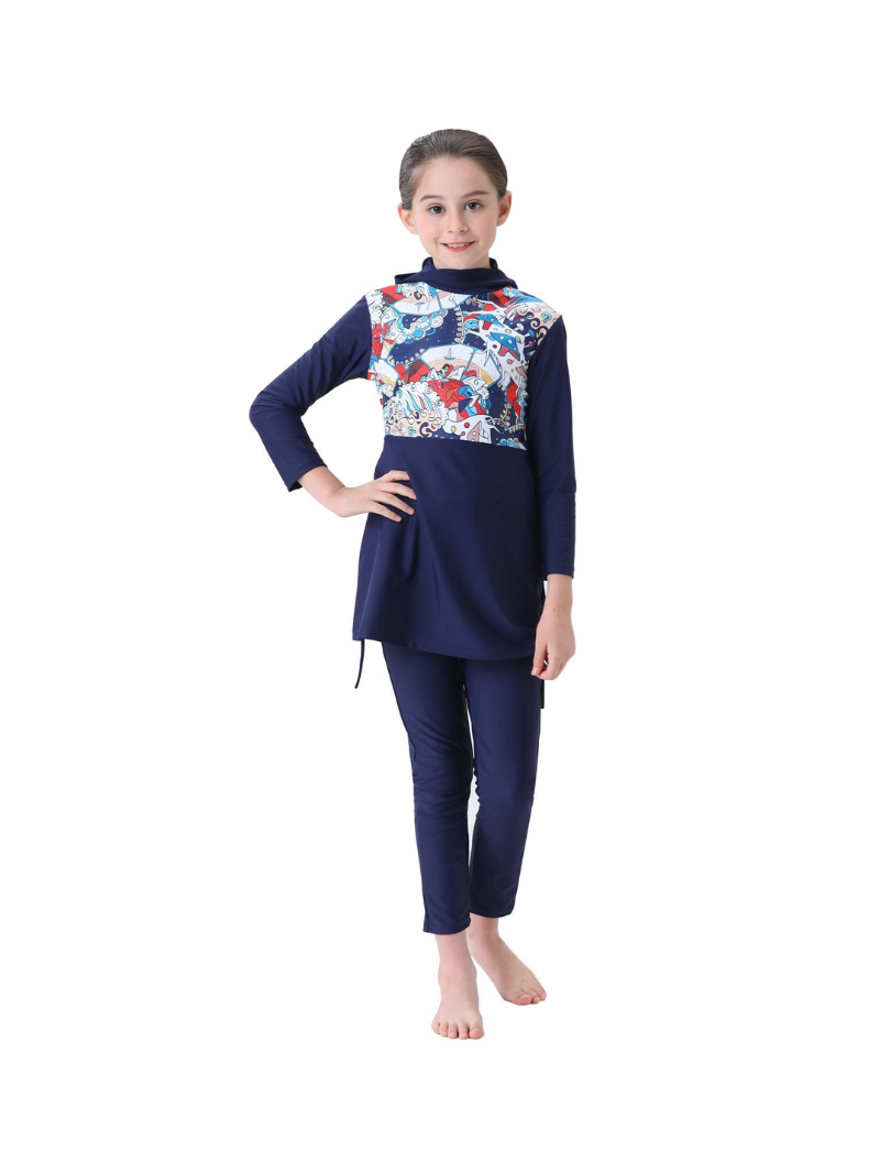 Burkini enfant - Bleu de nuit