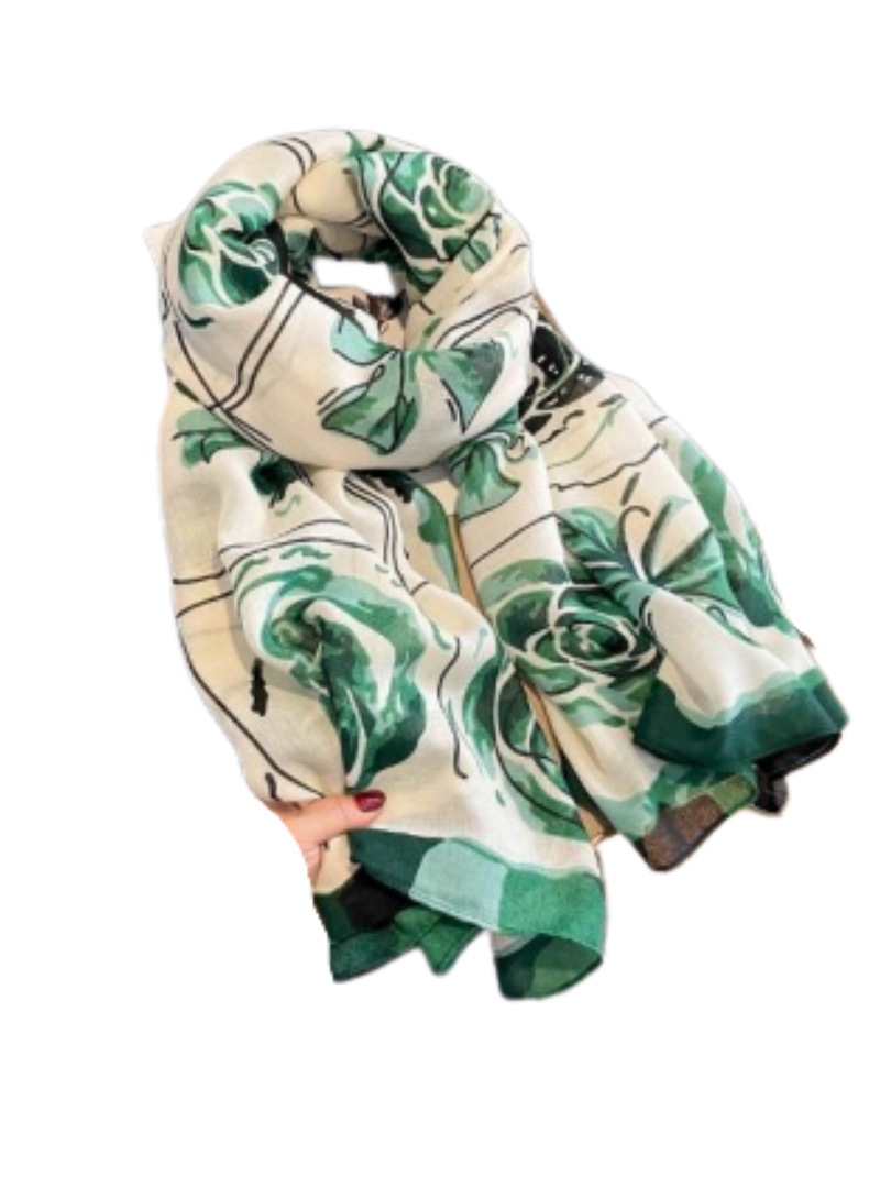 Hijab Premium | Vert-Beige