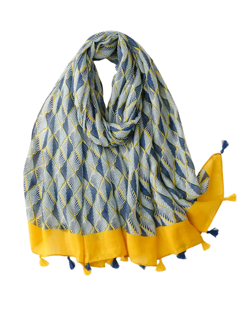 Hijab Premium | Bleu-jaune