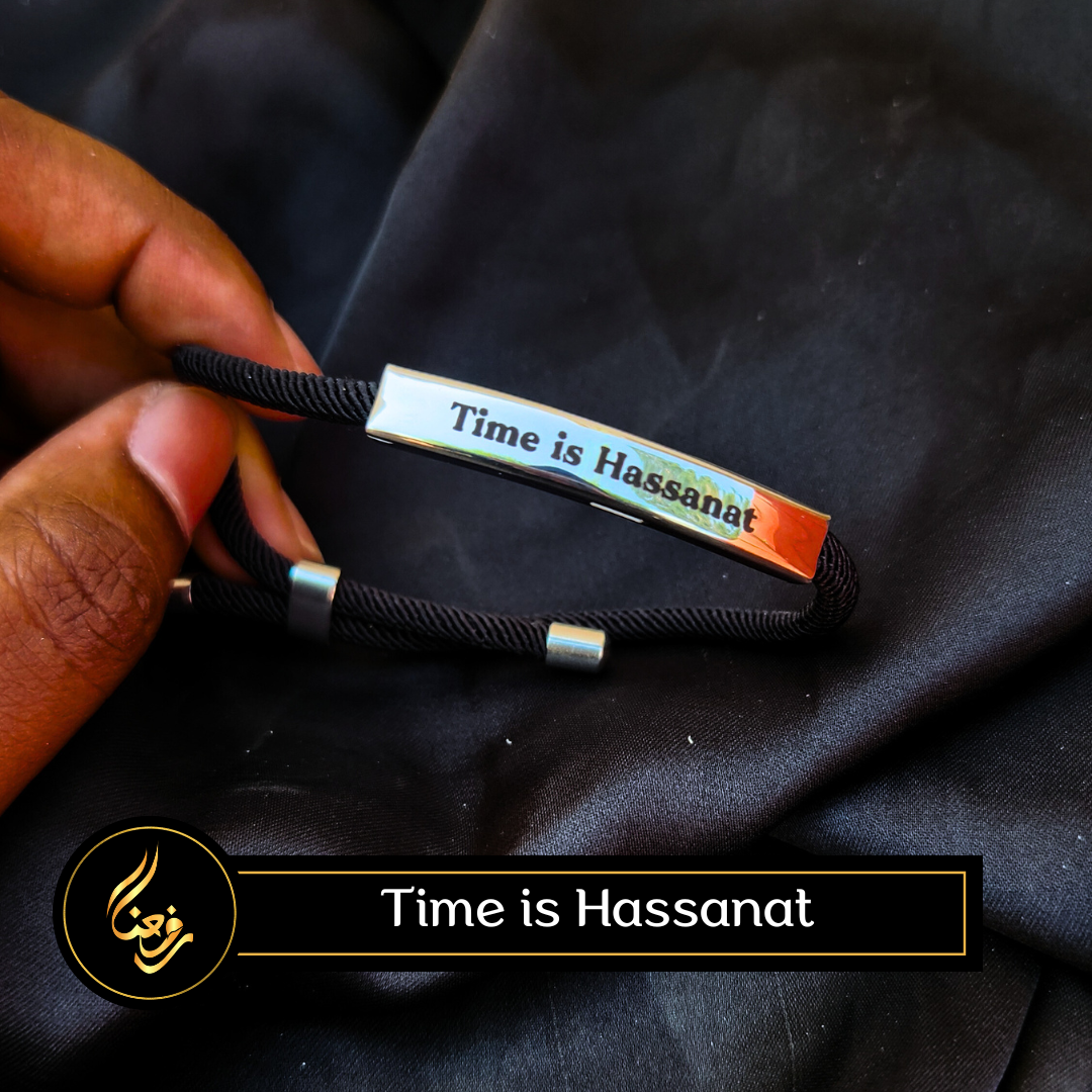 Bracelet corde | "Time is hassanat"