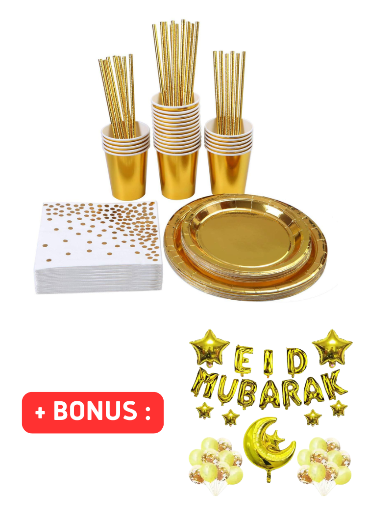 Vaisselle Jetable (16 pers.) | Style Classique