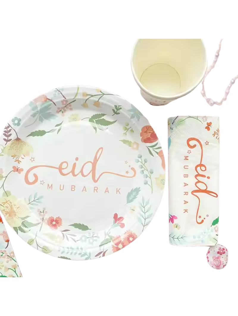 Vaisselle Jetable (10 pers.) | Eid Floral