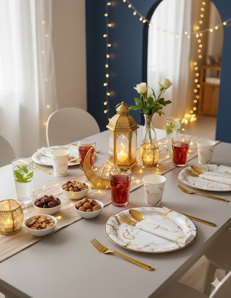 Vaisselle Jetable (10 pers.) | Eid Marbré