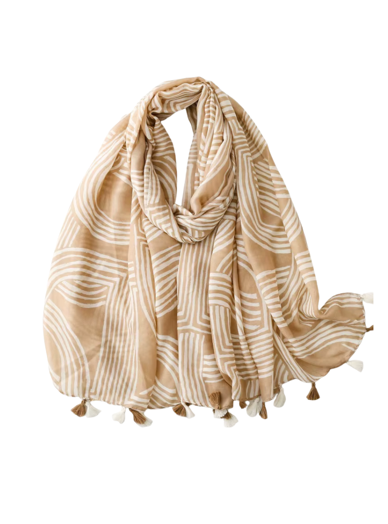 Hijab standard | Rayure Beige